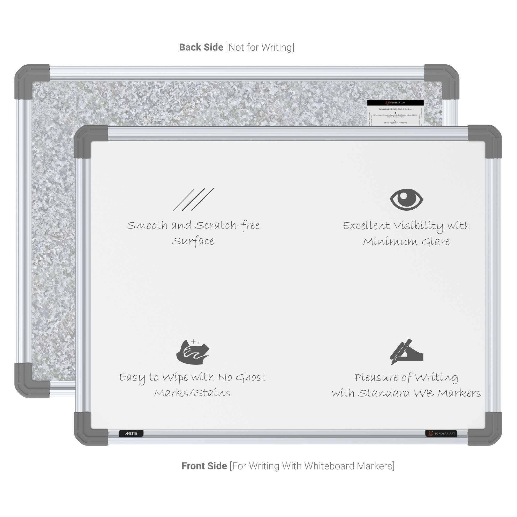 Ceramic magnetic white board