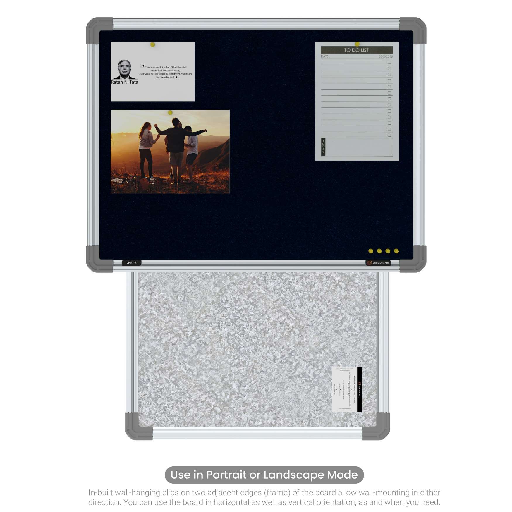 Acrylic door cover fabric notice board