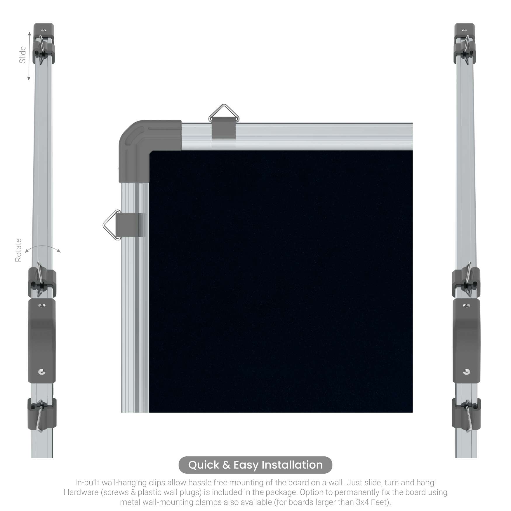 Acrylic door cover fabric notice board
